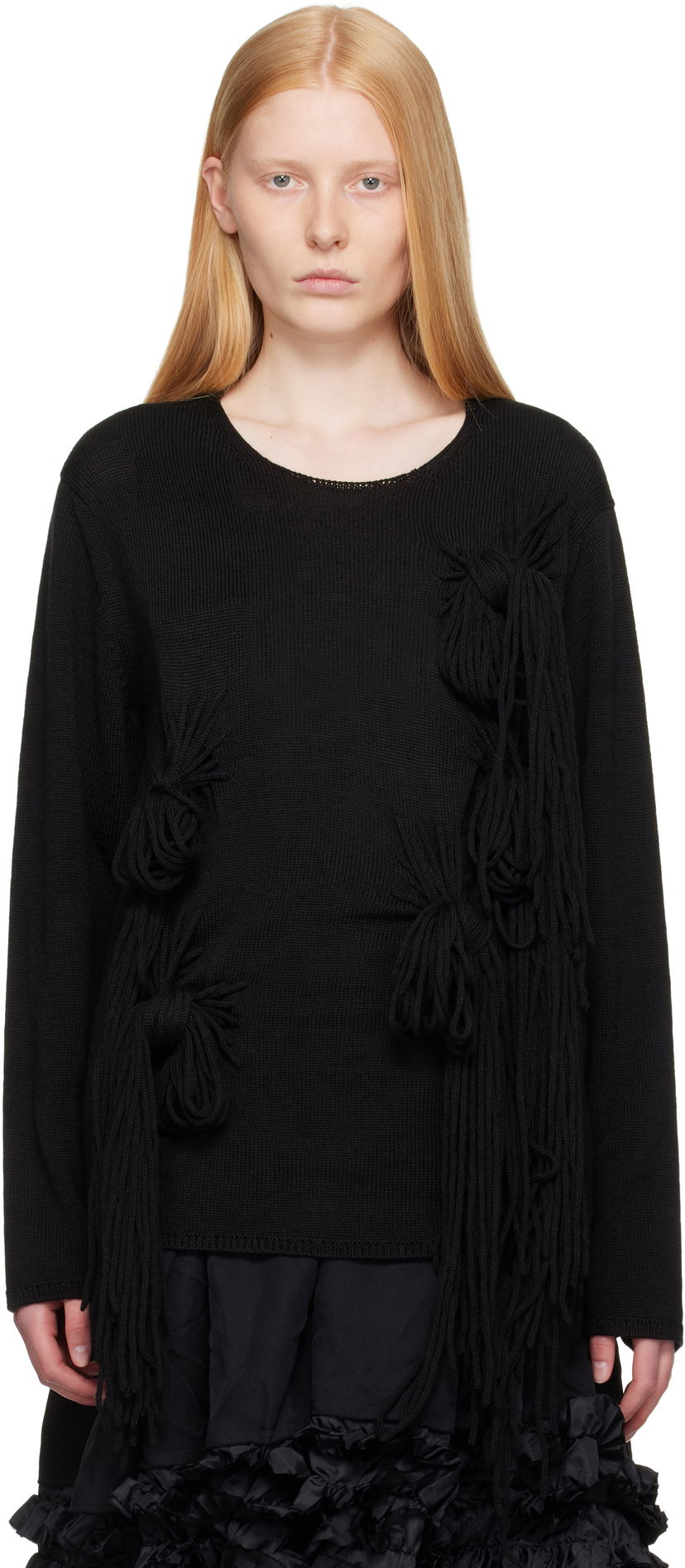 Džemper Comme des Garçons Homme Plus Acrylic Wool Jersey Knot Sweater Crna | PO-N001-051