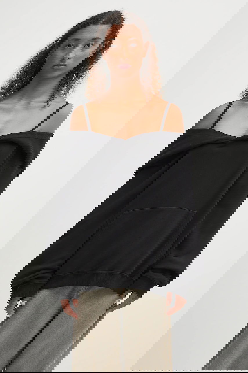 Dukserice Maison Margiela MM6 Maison Margiela Off Shoulder Hoodie Crna | S52GU0244.M25014.900, 0