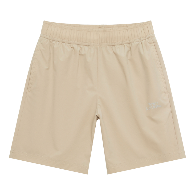Kratke hlače New Balance Woven Logo Shorts Bež | NVE24121-BWN