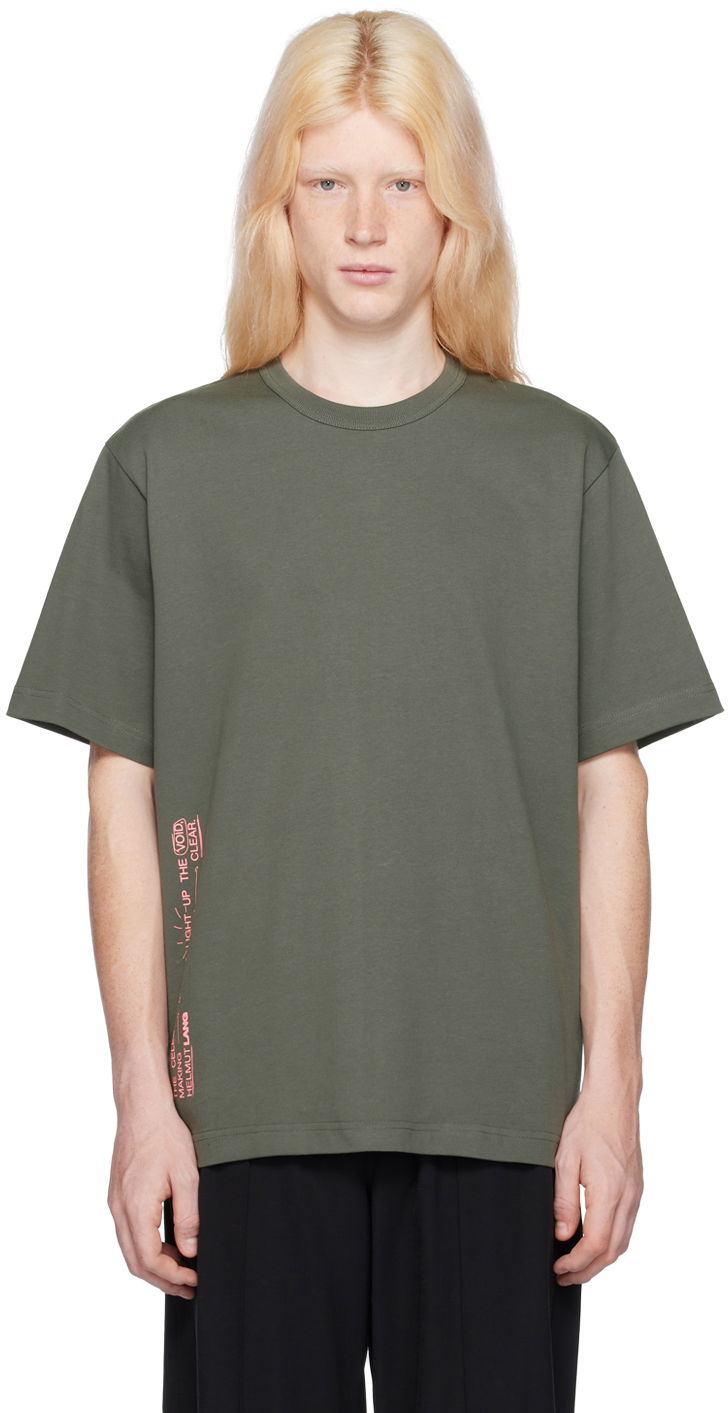 Majica kratkih rukava Helmut Lang Space Graphic T-Shirt Zelena | N09HM521