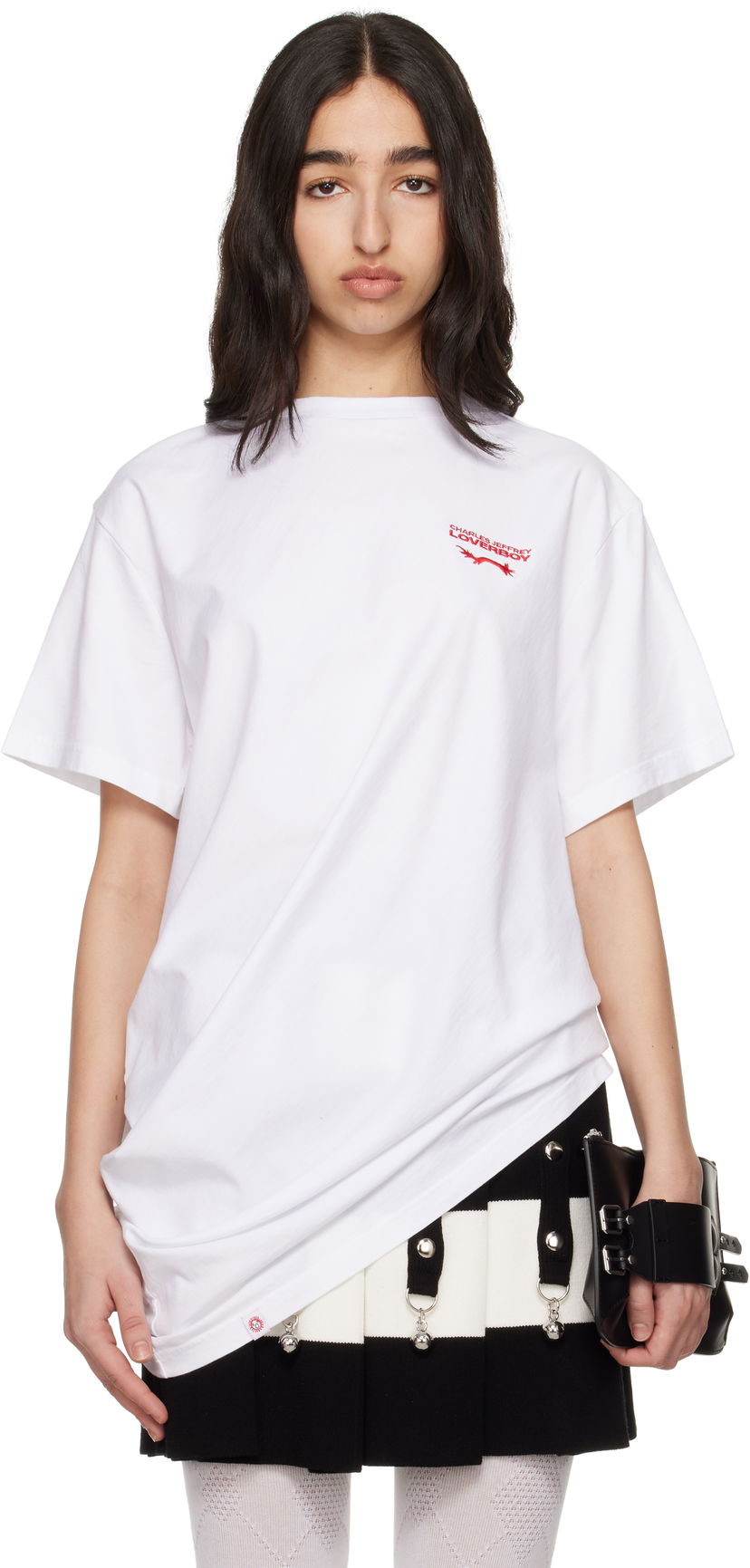 Majica kratkih rukava Charles Jeffrey Loverboy Charles Jeffrey Loverboy Topsy Turvy T-Shirt Bijela | 54101302