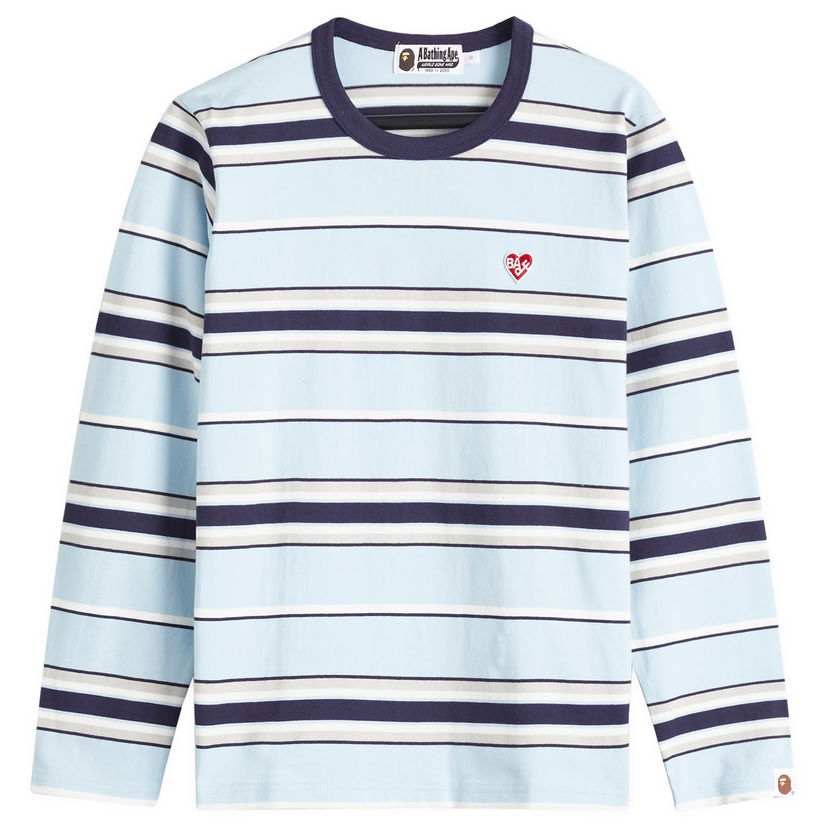 Majica kratkih rukava BAPE One Point Stripe Long Sleeve T-Shirt Plava | 001LTK802001L-SAX