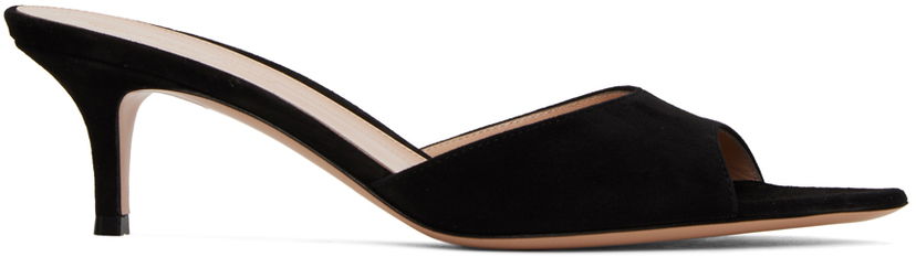 Tenisice i cipele Gianvito Rossi Pointed Suede Heeled Mules Crna | G15110.55RIC.CAM
