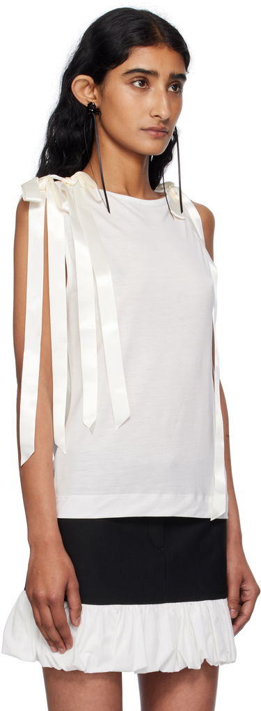 Majica bez rukava Simone Rocha Simone Rocha Bow Ribbon Tail Tank Top Crna | 5366 0571, 4