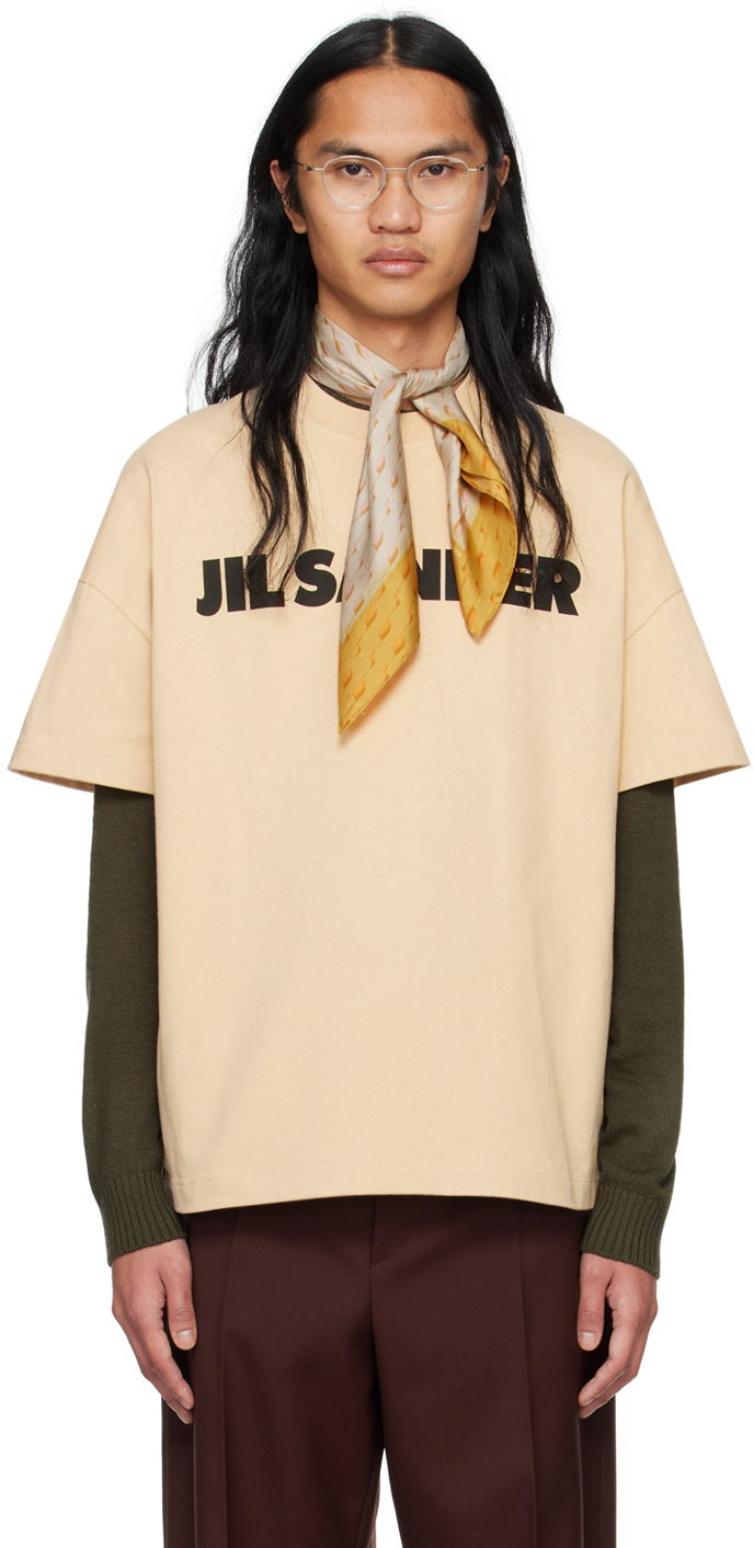 Majica kratkih rukava Jil Sander Oversized T-Shirt Bež | J21GC0001 J20215
