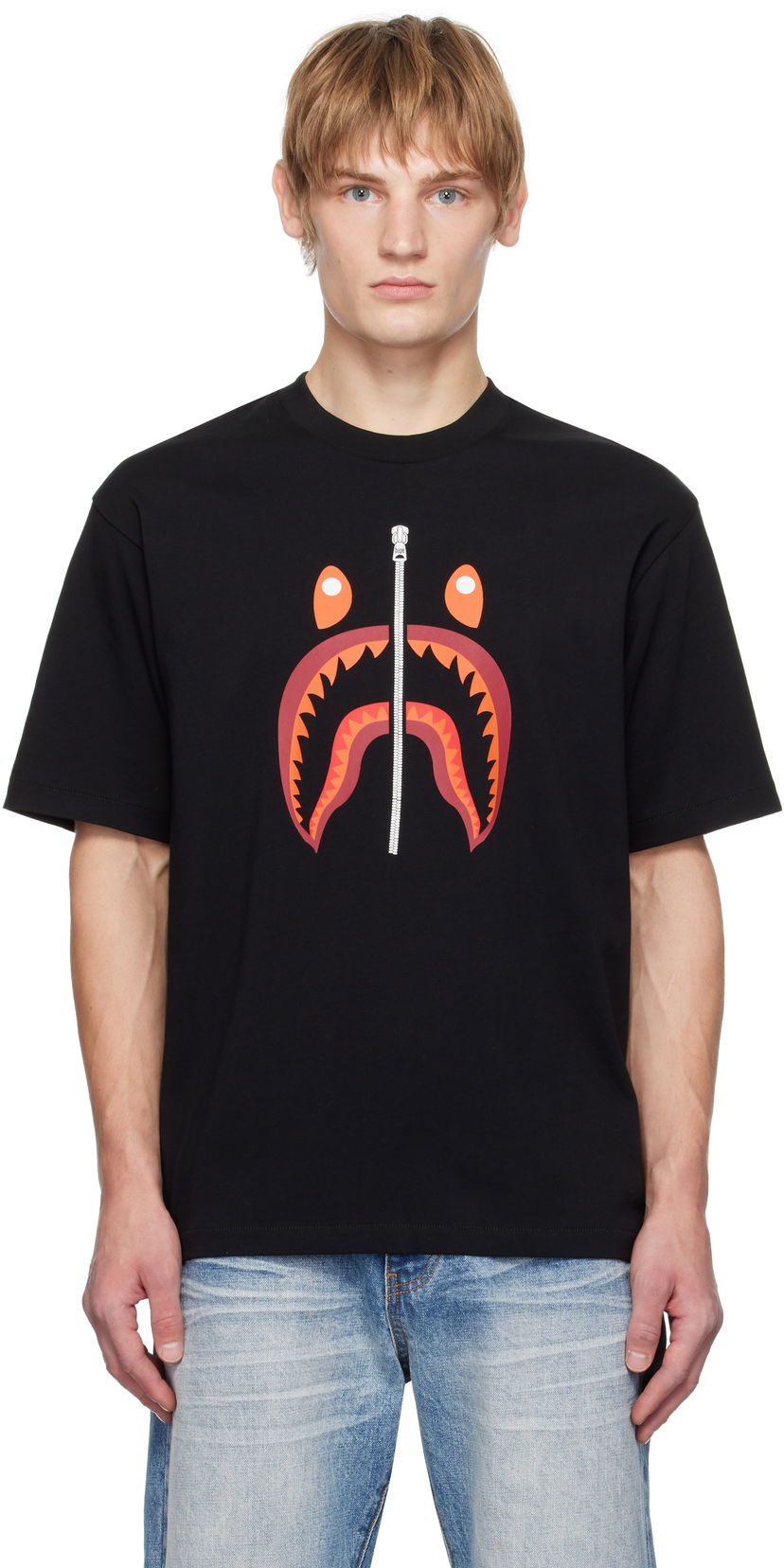 Majica kratkih rukava BAPE Shark Graphic T-Shirt Crna | 001TEK701307M