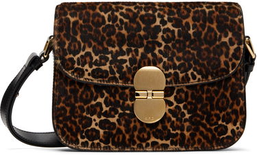Torba za rame A.P.C. Small Grace Leopard Print Crossbody Bag Smeđa | PXCAU-F61413, 0