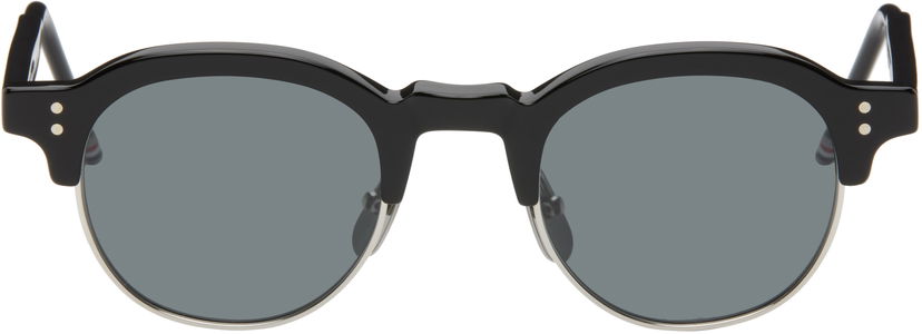 Sunčane naočale Thom Browne Acetate & Titanium Oval Sunglasses Crna | UES920A-G0003