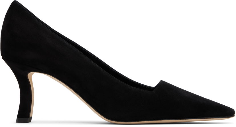 Njega cipela Manolo Blahnik Manolo Blahnik Moiralo Suede Heels Crna | 225-1811