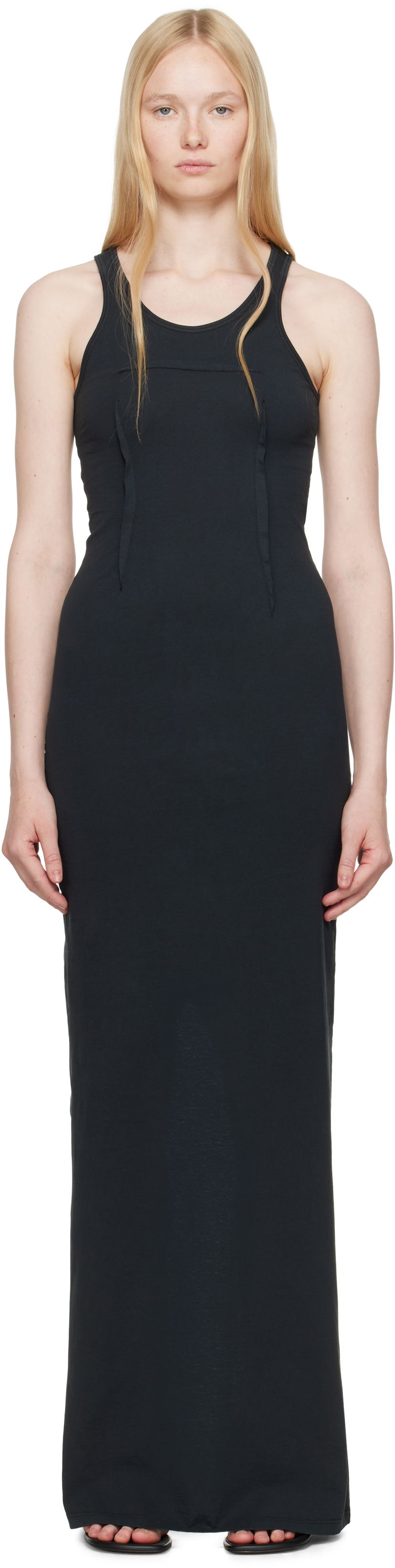 Haljina Maison Margiela MM6 Maison Margiela Heavy Cotton Jersey Maxi Dress Crna | S62DG0048 M20108