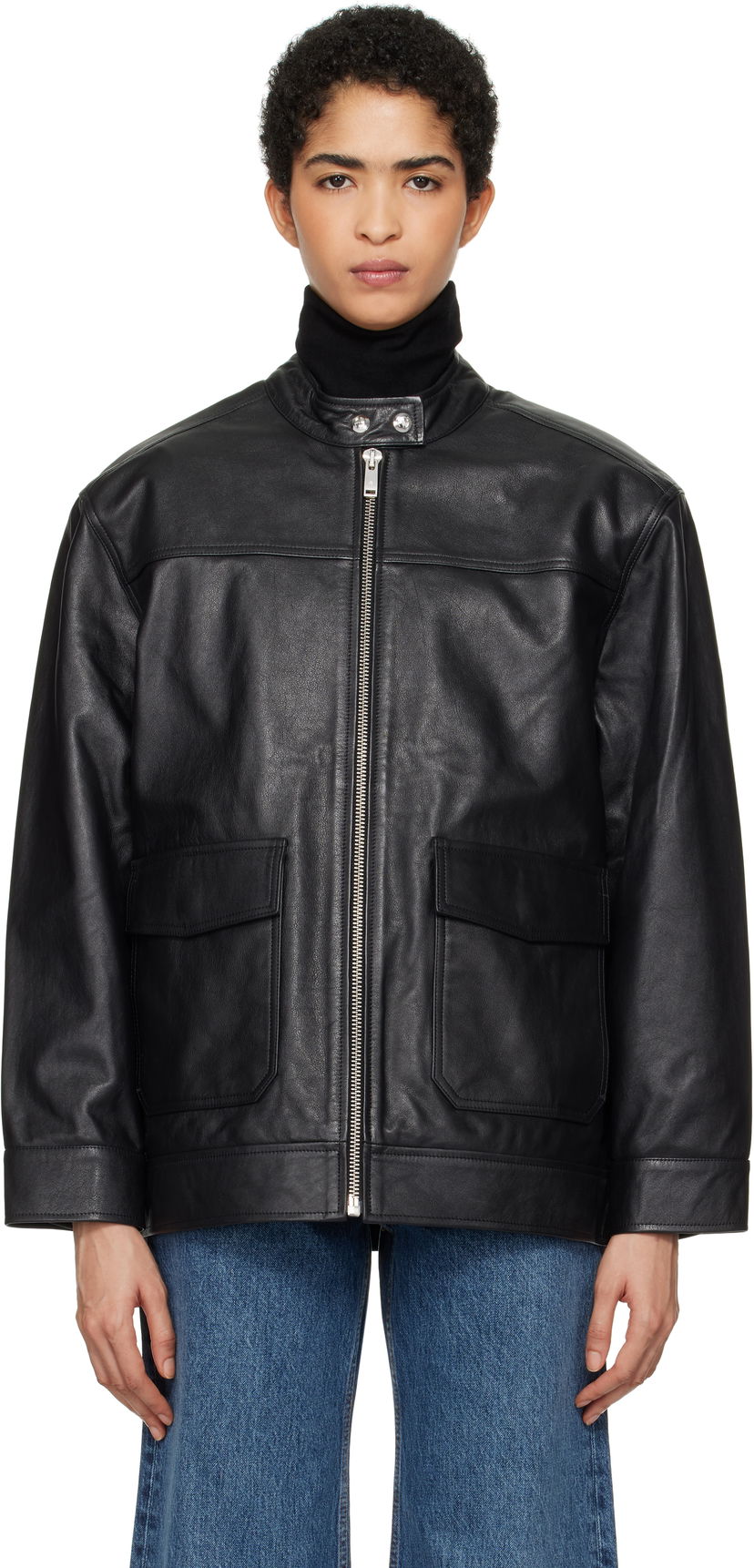 Jakna Anine Bing Henry Leather Jacket Crna | A-01-10189-000