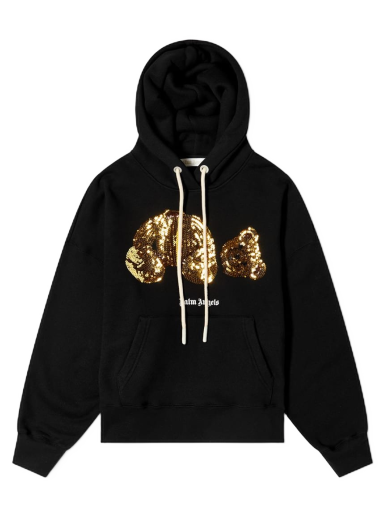 Dukserice Palm Angels Sequin Bear Hoody Crna | PWBB023F22FLE0041076