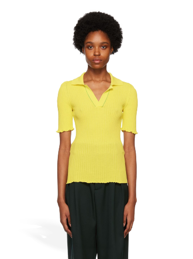 Polo majica Bottega Veneta Cotton Polo Tee Žuta | 672044 V26U0