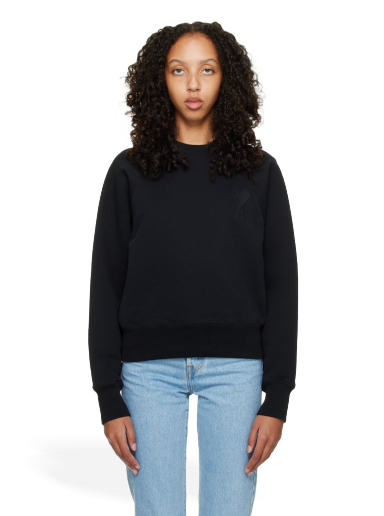 Dukserice AMI Sweatshirt Crna | USW002.747