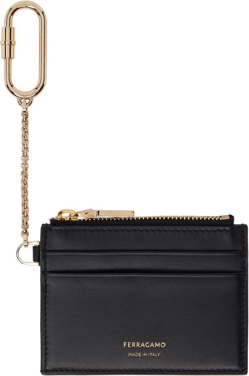 Privjesci za ključeve FERRAGAMO Ferragamo Keychain Card Holder Crna | 779949