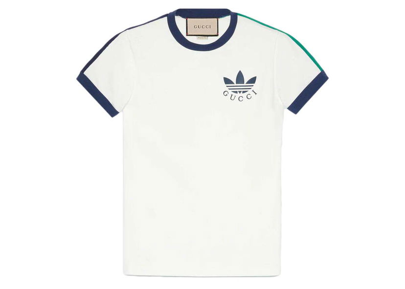 Majica kratkih rukava Gucci x Adidas Logo Bijela | 691637 XJEKL 9280