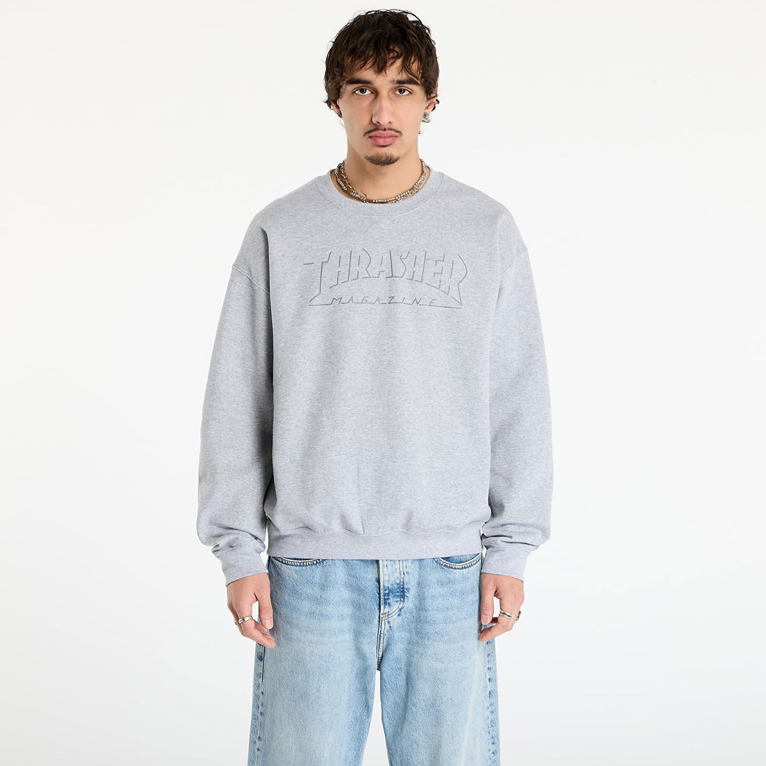 Dukserice Thrasher Thrasher Shadow Mag Logo Crewneck Siva | 145767, 0