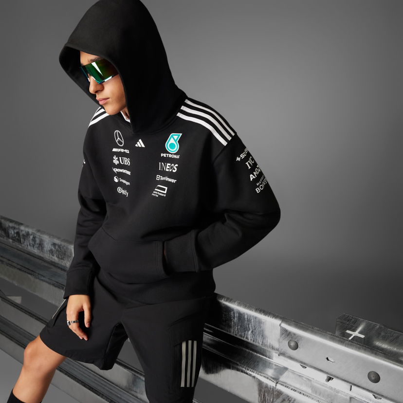 Dukserice adidas Performance Mercedes - AMG Petronas Formula One Team Hoodie Crna | JW5385
