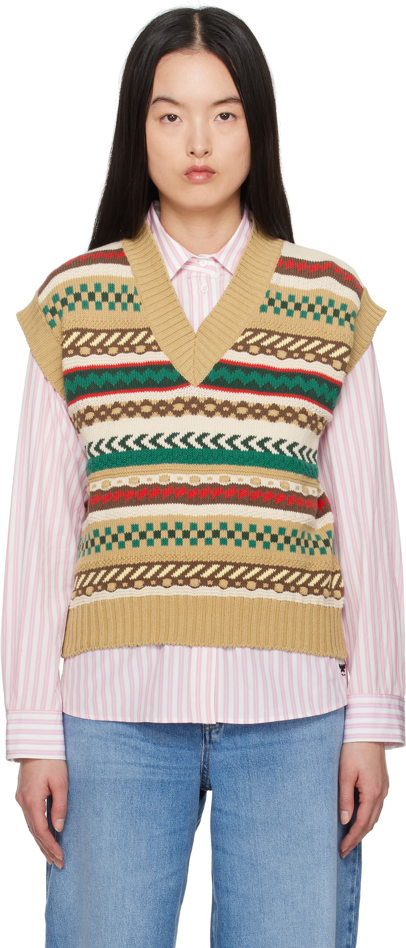 Džemper Max Mara Weekend Max Mara Vicino Knit Vest Bež | 2515351021600