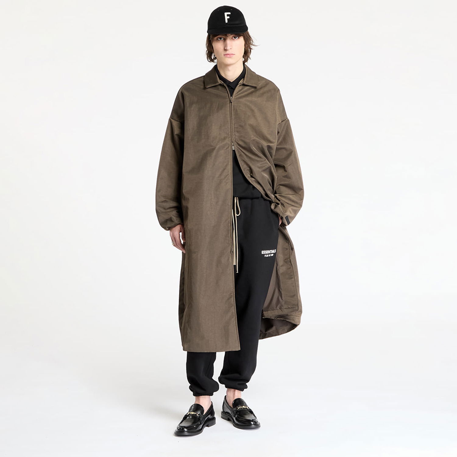 Trenirka Fear of God Textured Nylon Trench Coat Crna | 202HO246345F-020, 0