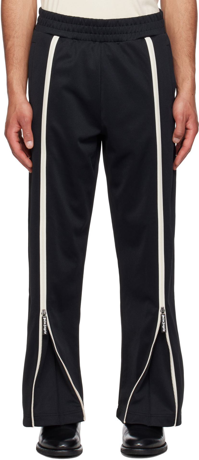 Trenirka Palm Angels Palm Angels Zip Track Pants Crna | PMCJ043S25FAB0011010
