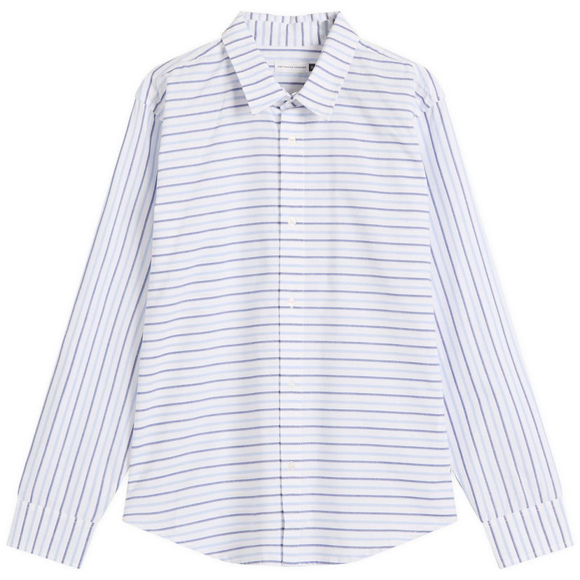 Košulja Pop Trading Company Striped Linen Shirt, Size Large Plava | POPSS25-03-006