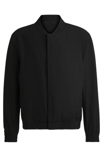 Bomber jakna BOSS Performance-Stretch Twill Bomber Jacket Crna | 50531284