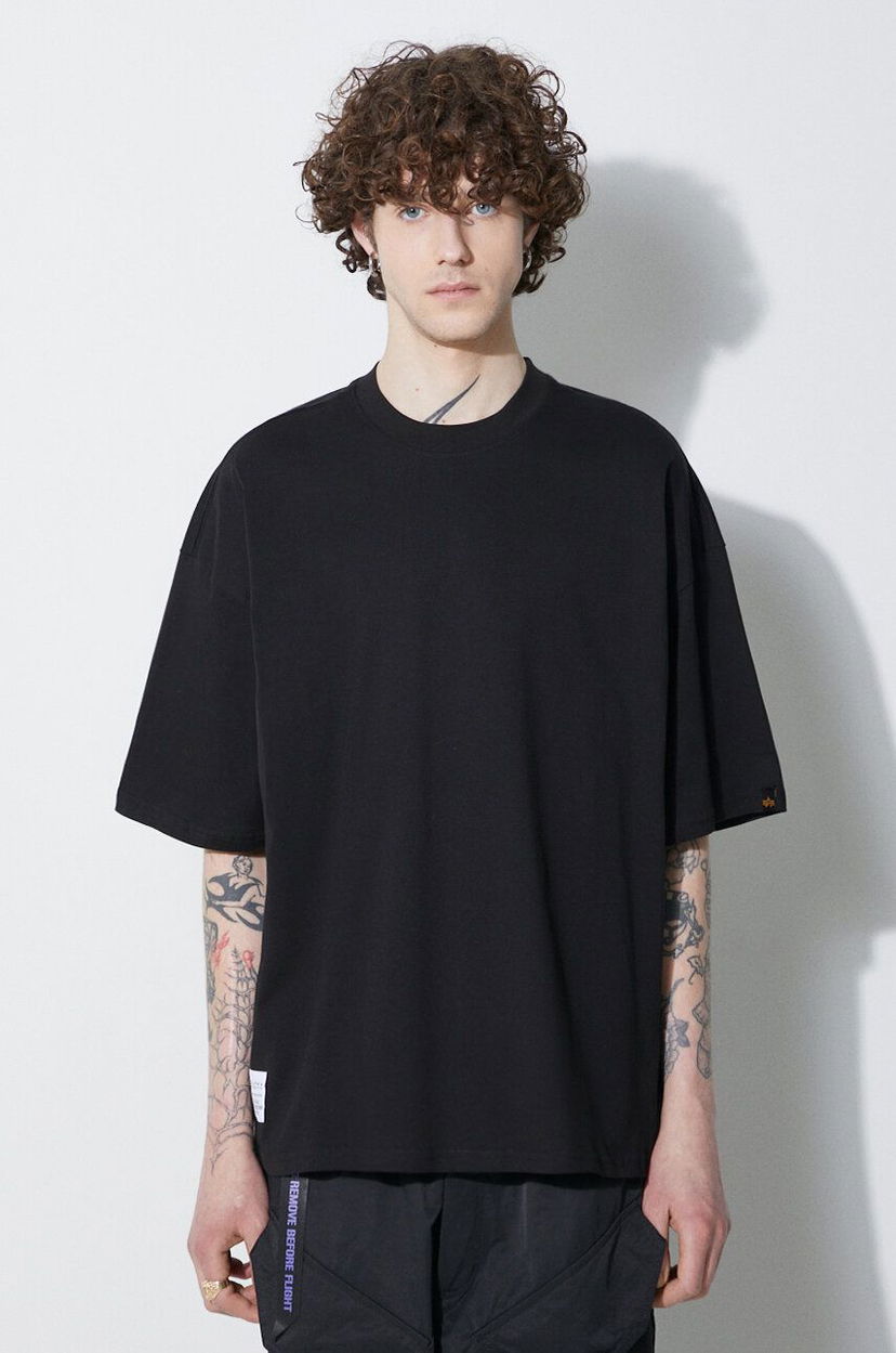 Majica kratkih rukava Alpha Industries Logo BP T-Shirt Crna | 146507
