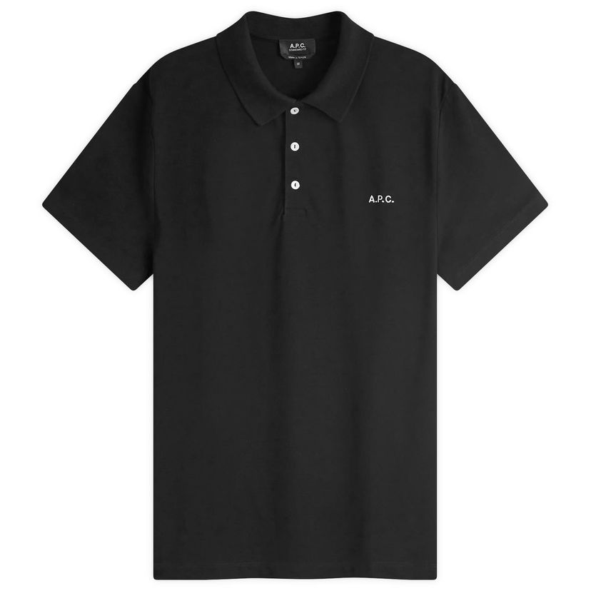 Polo majica A.P.C. Logo Polo Shirt Crna | COGWZ-H26342-LZZ
