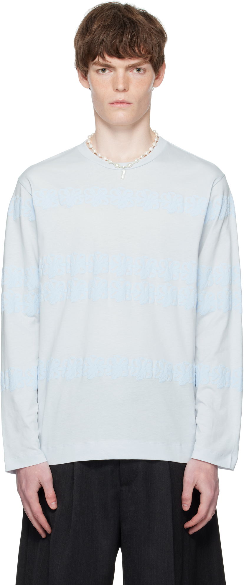 Majica kratkih rukava Simone Rocha Simone Rocha Daisy Chain Print Long Sleeve T-shirt Plava | 5194P47P48-M 0569