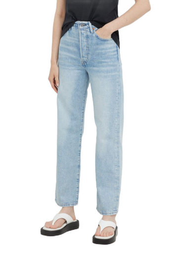 Jeans Levi's Ribcage High Rise Straight Leg Jean Middle Road Plava | 72693-0055