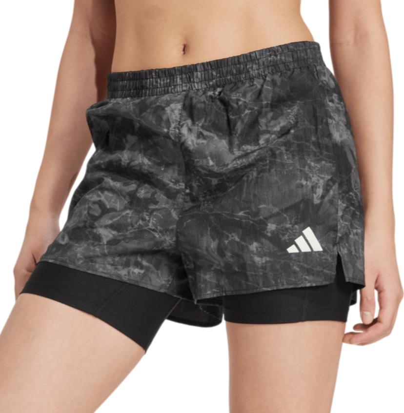 Kratke hlače adidas Originals Own the Run Spray Dye 2-in-1 Shorts Crna | jl8718