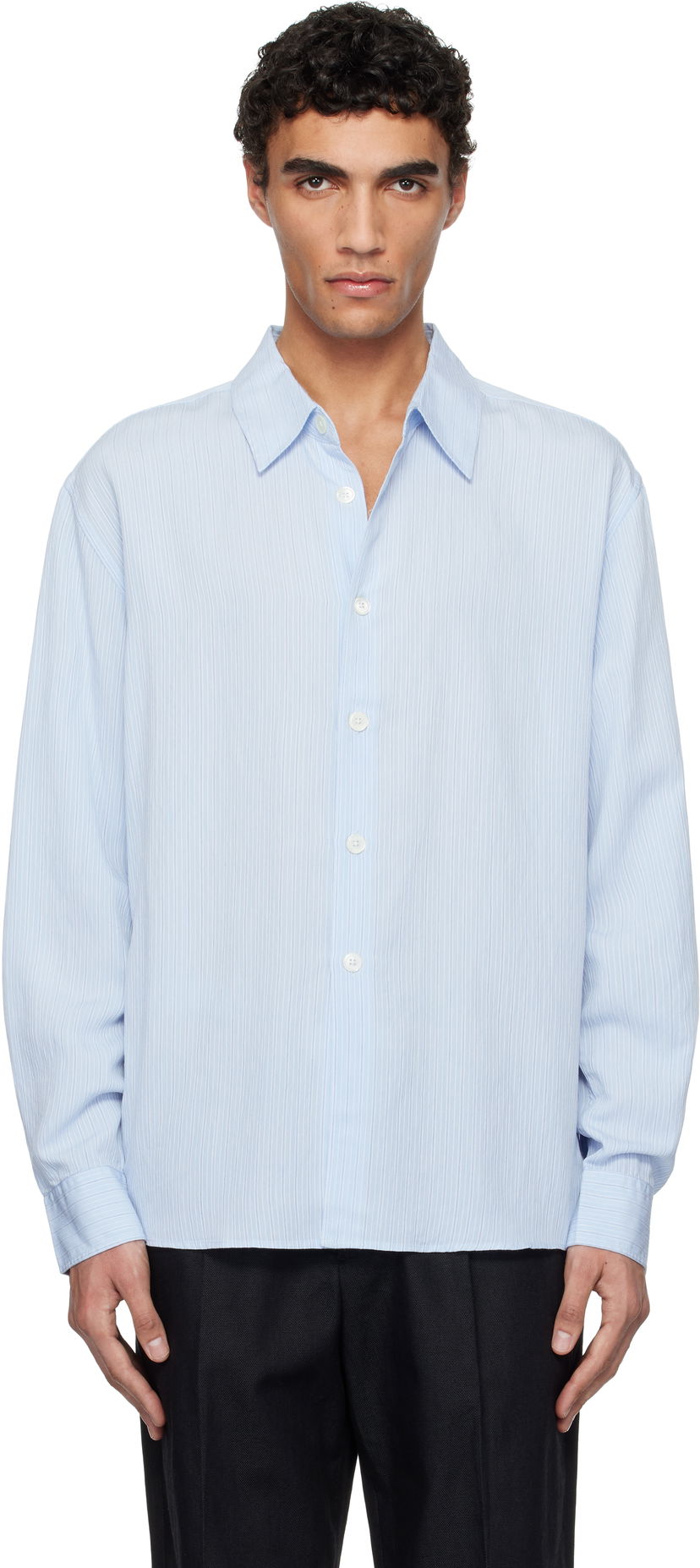 Košulja OUR LEGACY OUR LEGACY Beyond Striped Relaxed-Fit Shirt Plava | M2252BS