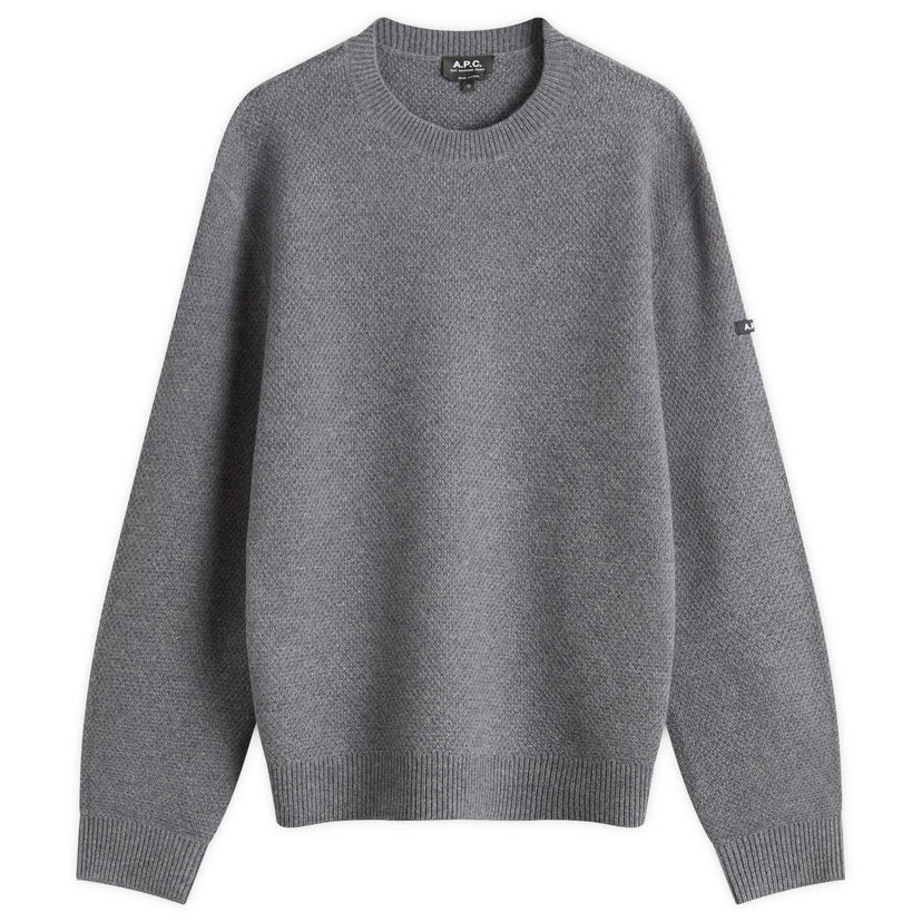 Džemper A.P.C. A.P.C. Thomas Waffle Knit Jumper Siva | WVBCZ-H23434-PLC