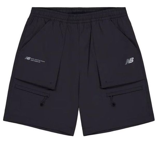 Kratke hlače New Balance Woven Cargo Shorts Crna | NVE24141-BK