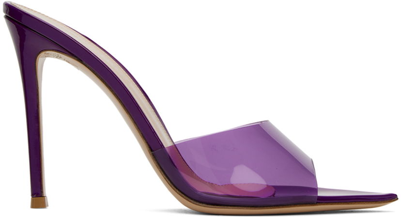 Tenisice i cipele Gianvito Rossi Elle 105 Transparent Strap Heels Ljubičasta | G11900.15RIC.GSV
