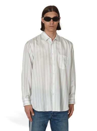 Košulja Comme des Garçons Forever Stripe Cupro Shirt Bijela | FZ-B141-PER 2