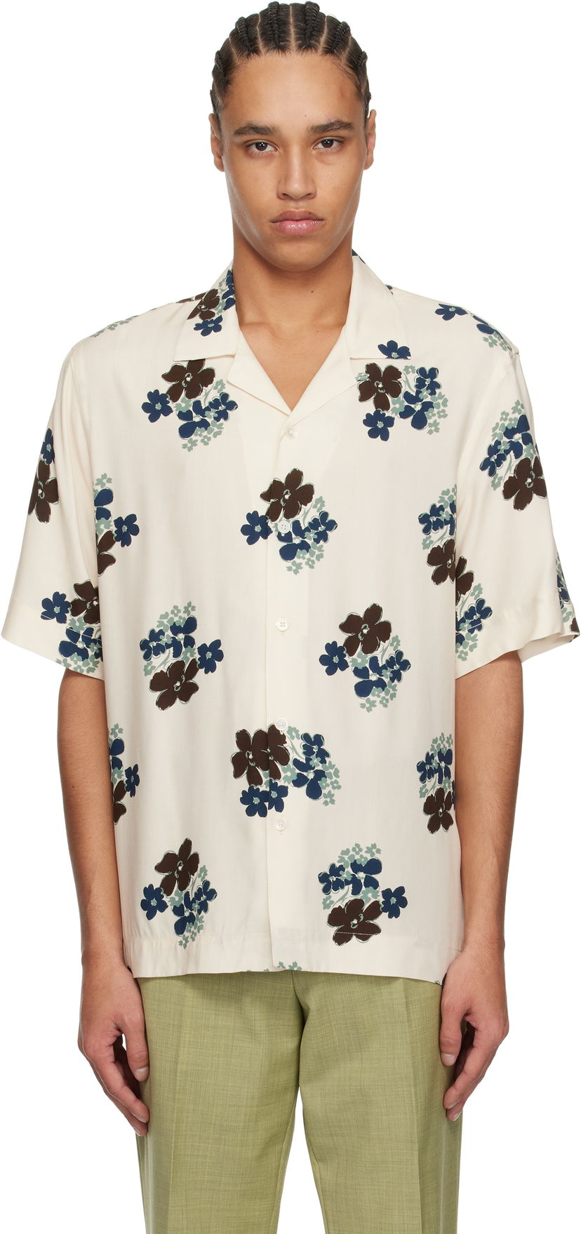 Košulja Paul Smith Paul Smith Floral Print Regular Fit Shirt Bež | M1R-905U-P02578-04