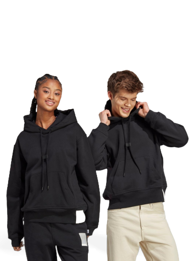 Dukserice adidas Performance Lounge Heavy French Terry Hoodie Crna | IC4084