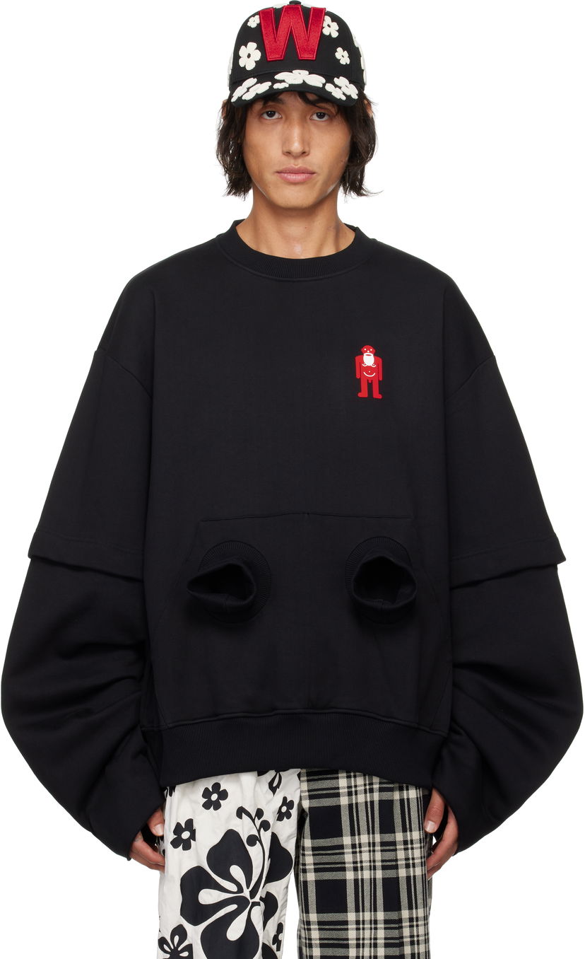 Dukserice Walter Van Beirendonck 'Black Hole' Oversized Sweatshirt Crna | 8012