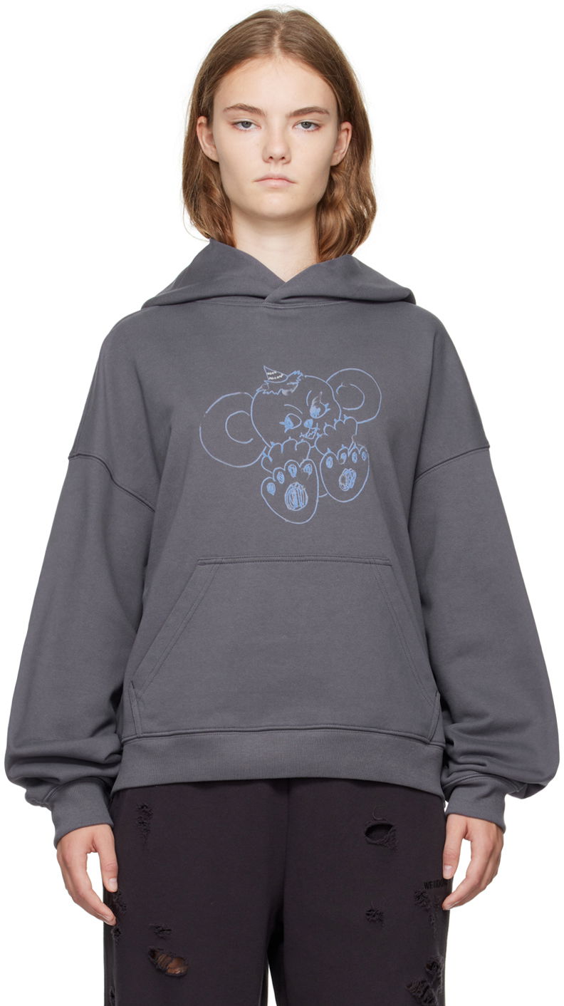 Dukserice We11done We11done Monster Fitted Hoodie Siva | WD-TH2-24-831-U-CH
