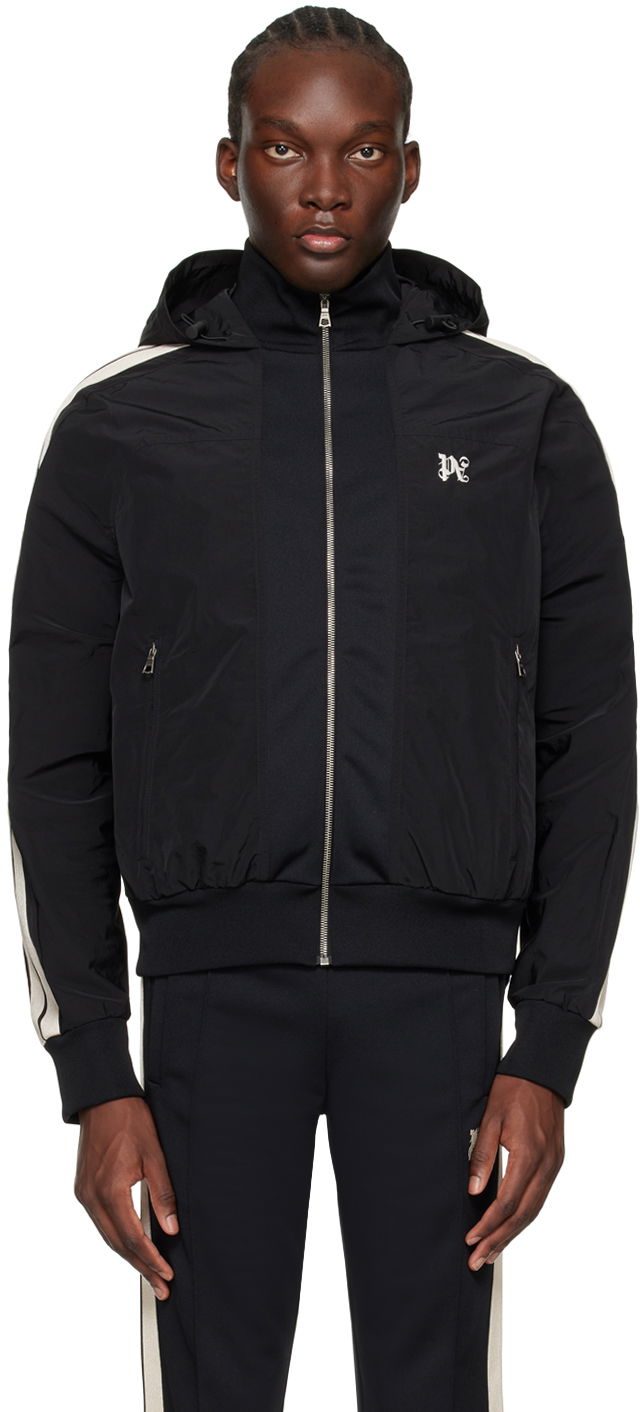 Jakna Palm Angels Monogram Jacket Crna | PMEA267R24FAB0011003