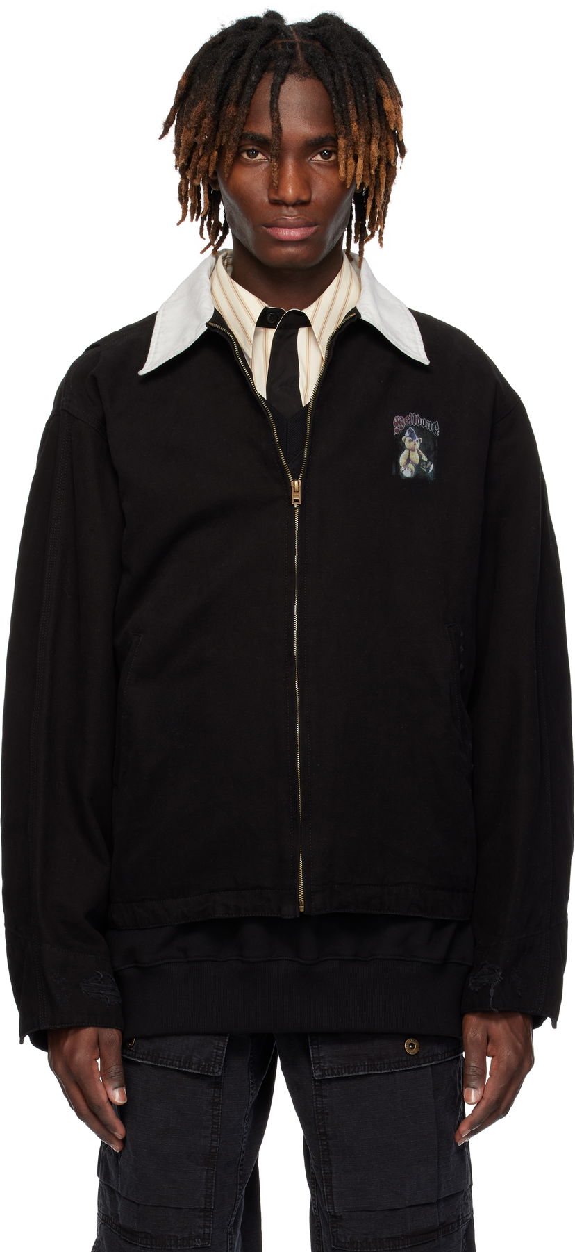 Jakna We11done We11done Punk Teddy Work Jacket Crna | WD-JK0-25-040-U-BK