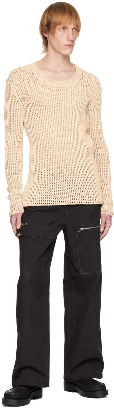Džemper Dion Lee Grid Knitted Sweater Bež | C7163R23, 3