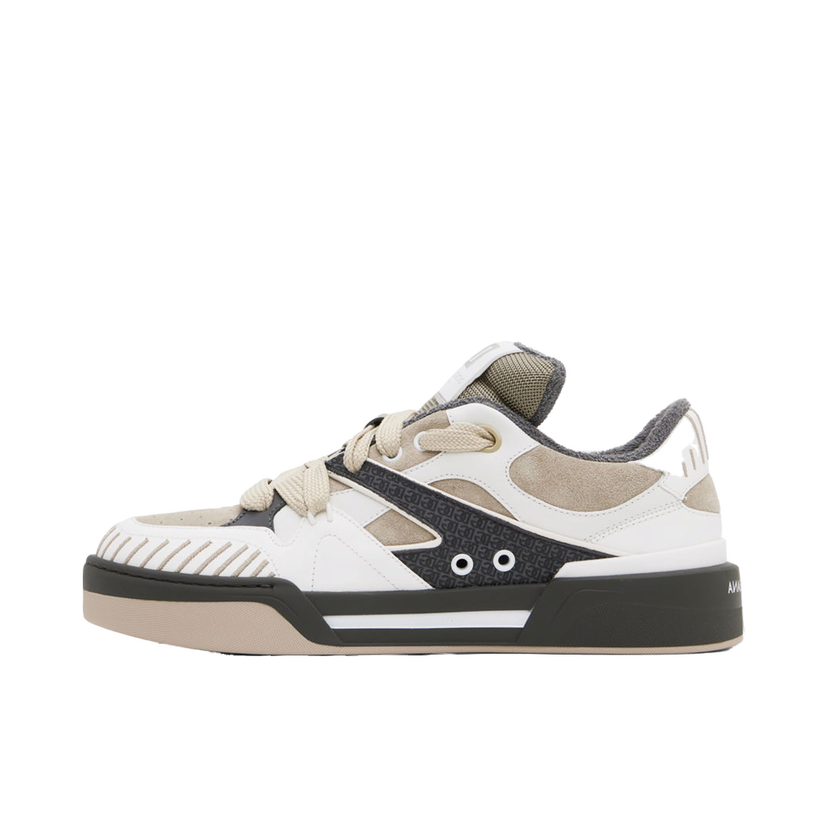 Tenisice i cipele Dolce & Gabbana Beige & Gray Mixed-Material New Roma Sneakers Bež | CS2211AO482