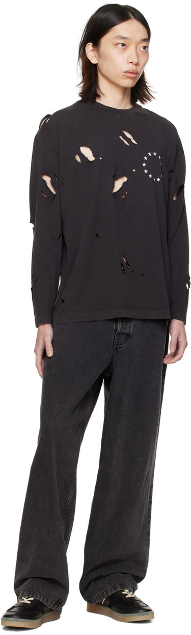 Majica kratkih rukava Études Études Spirit Europa Destroyed Long Sleeve T-Shirt Crna | E24MM180A00895, 3