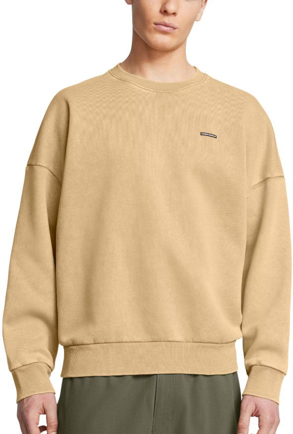 Dukserice Under Armour Under Armour Icon Heavyweight Fleece Wash Crew Sweatshirt Bež | 1386553-263