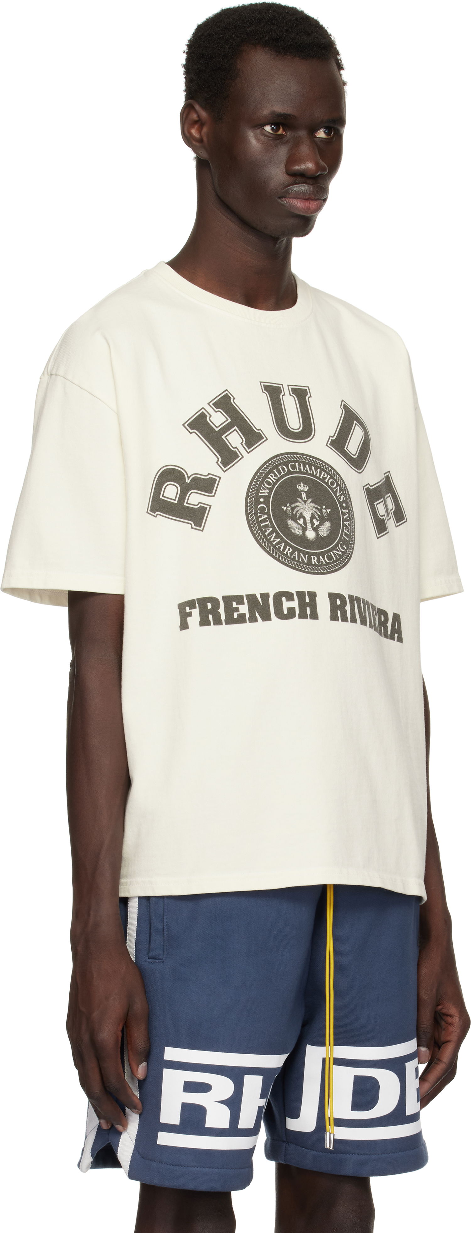 Majica kratkih rukava Rhude Rhude French Riviera Graphic T-Shirt Bijela | RHPS25TT08012, 1