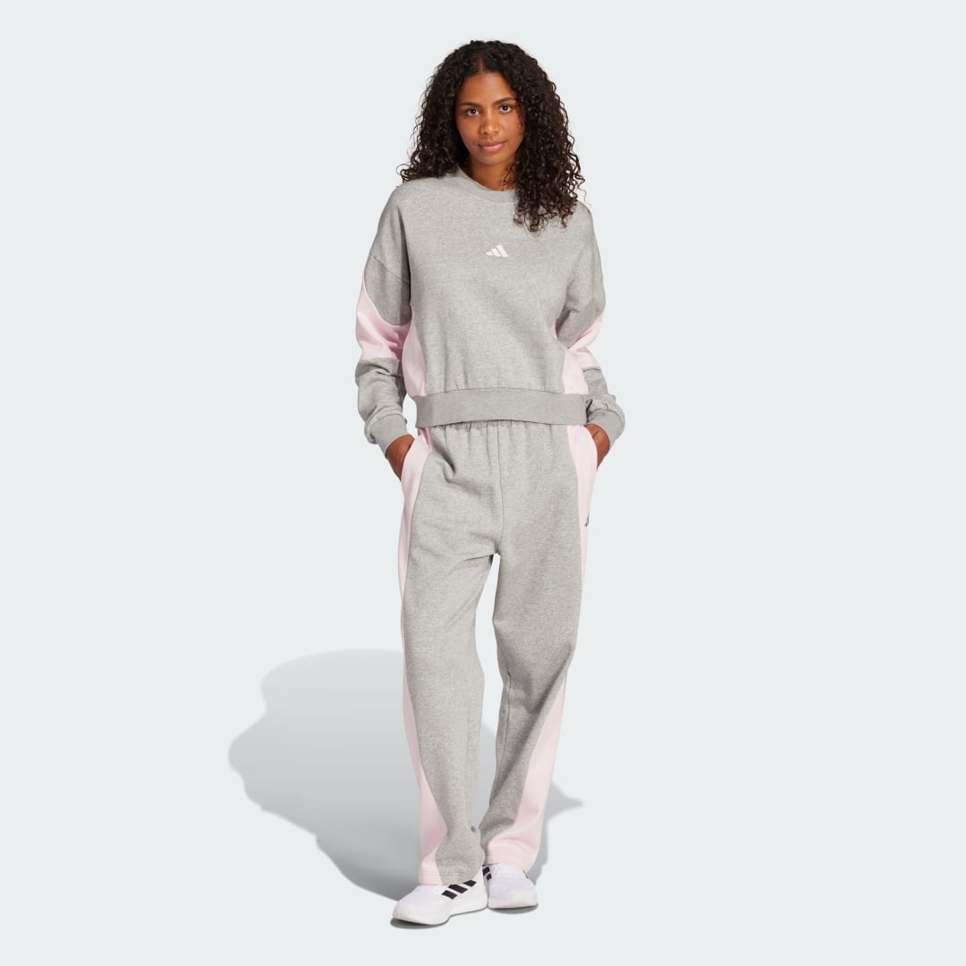 Trenerka adidas Performance Colorblock Cropped Sweatshirt and Pants Set Siva | JD2670, 0