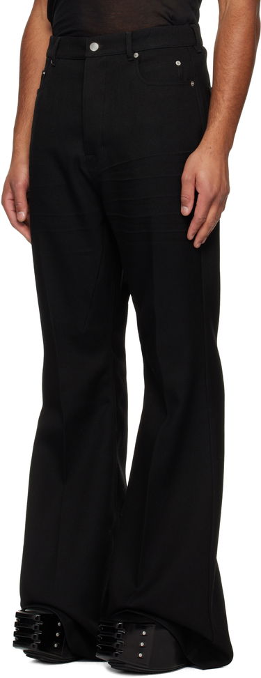 Hlače Rick Owens Concordians Bolan Flared Trousers Crna | RR02E1335 WD, 3